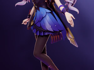 Impacto de Genshin del esplendor opulento de Keqing Modelo de impresión 3D