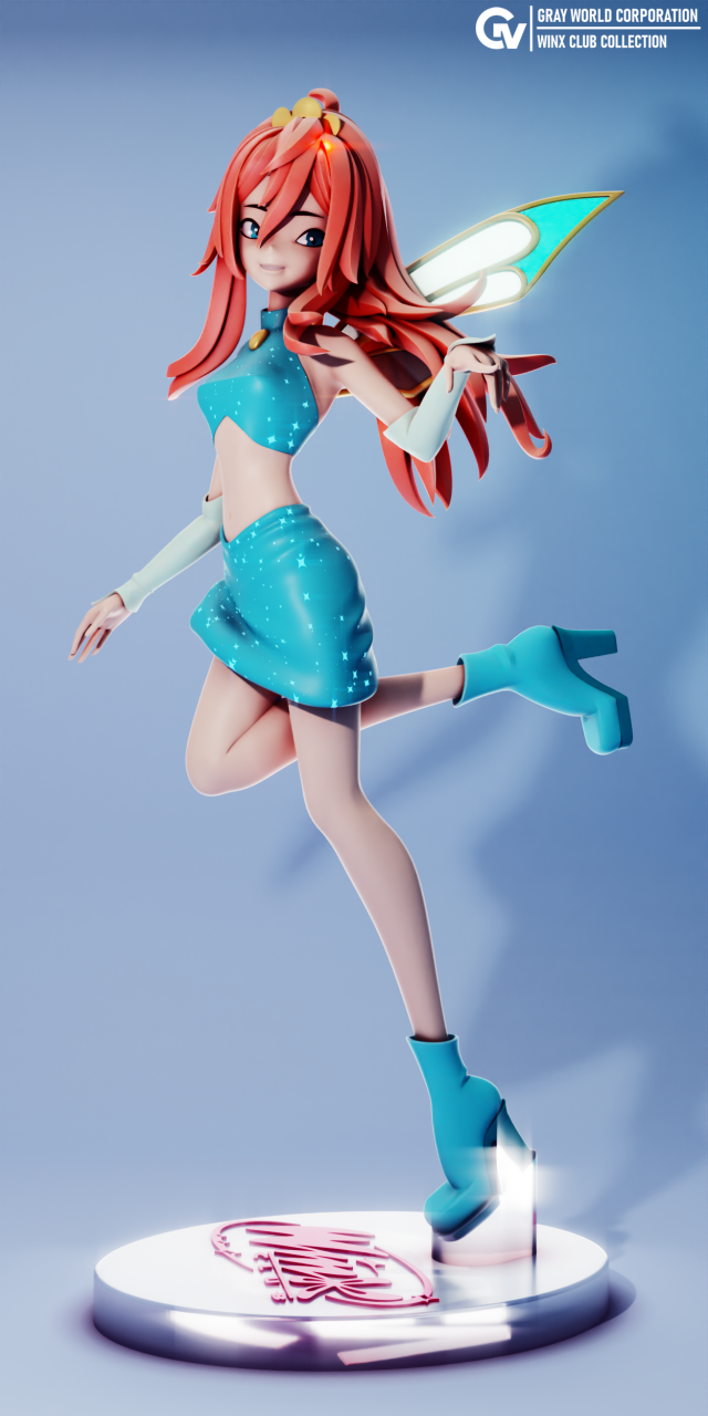 Bloom Fairy Form Winx Club Modello di stampa 3D in Donna 3DExport