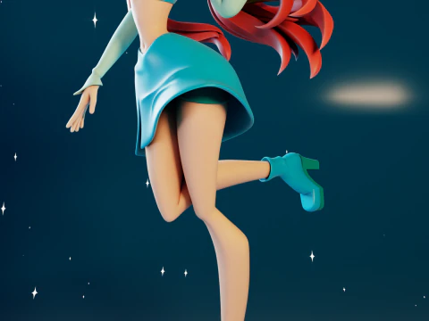 Bloom Fairy Form Winx Club 3D Print Model