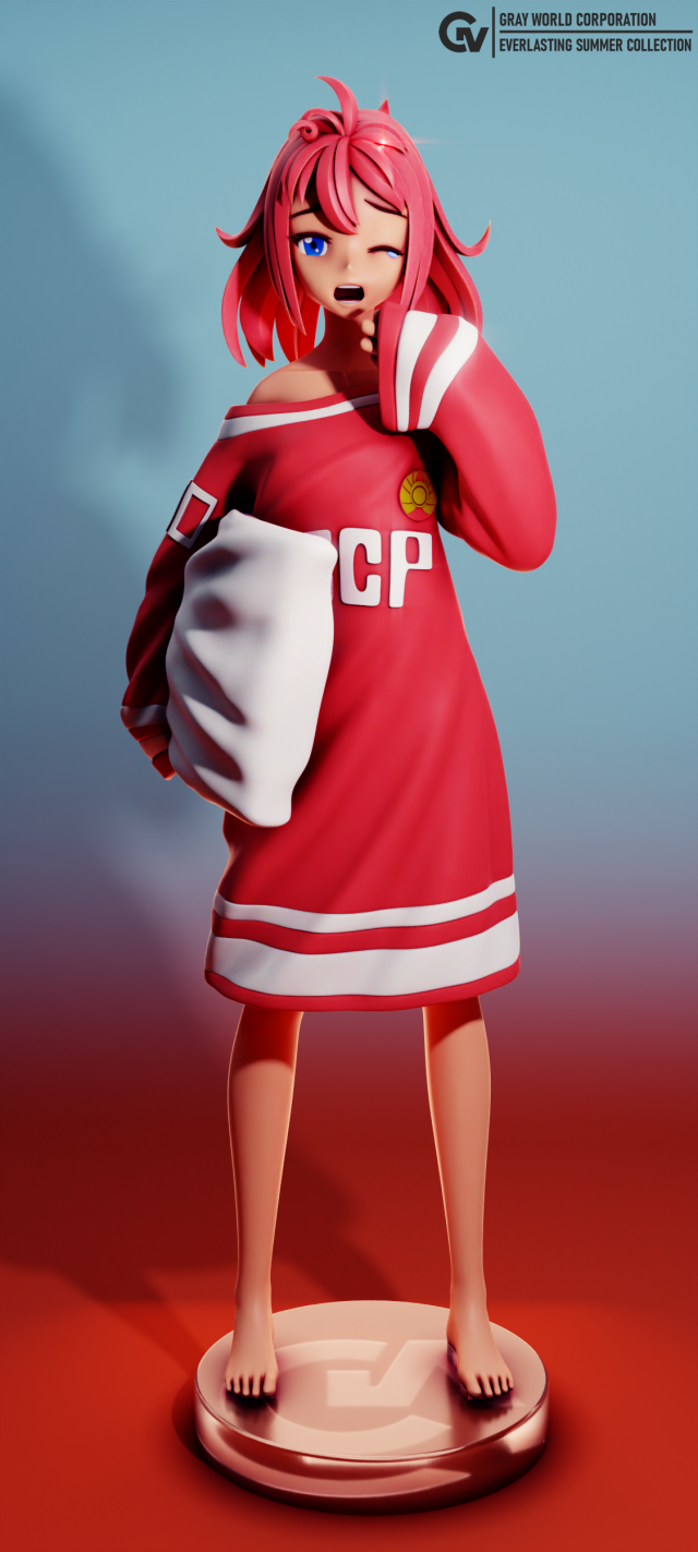 Ulyana Everlasting Summer 3D Print Model .c4d .max .obj .3ds .fbx .stl .blend 