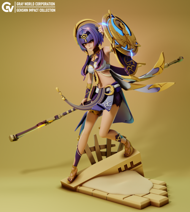 Candace 2 Genshin Impact 3Dプリントモデル .c4d .max .obj .3ds .fbx .stl .blend 