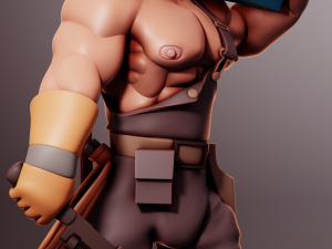 Buff Egineer Team Fortress 2 3D Print Model