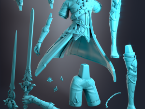 Albedo Kreideprinz 3 Genshin Impact 3D Принт Модель