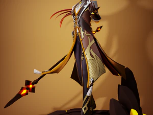 中壢2 原神 3Dプリントモデル