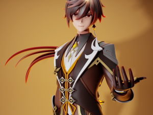 Zhongli 2 Genshin Impact Modelo de Impressão 3D