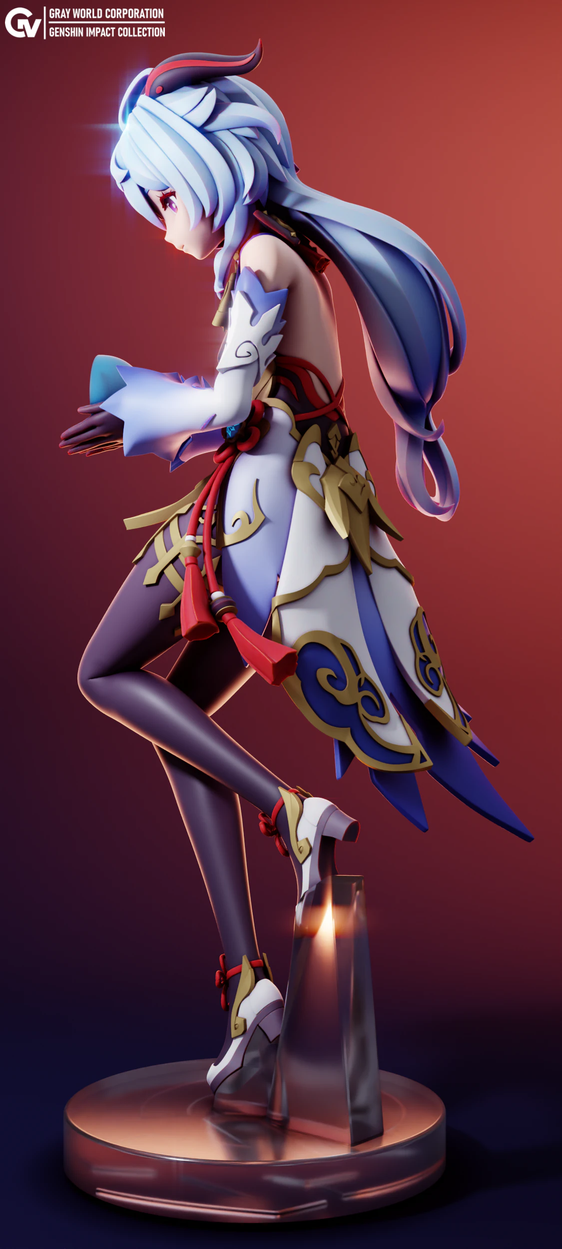 Gan Yu Genshin Impact 3D Print Model .c4d .max .obj .3ds .fbx .stl .blend