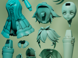 Sucrose Genshin Impact Modèles 3D en vedette