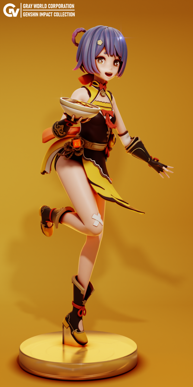 Xiangling Genshin Impact 3D-Druckmodell .c4d .max .obj .3ds .fbx .stl .blend 