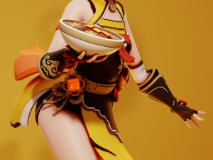 Xiangling Genshin Impact 3D-Druckmodell