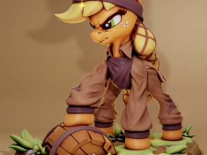 Applejack Bad Future MLP 3D Print Model
