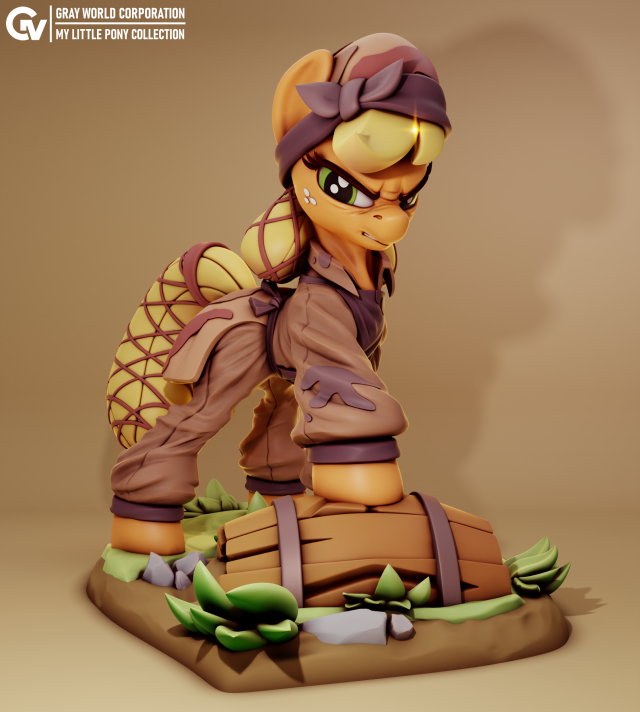 Applejack Bad Future MLP 3D in 3DExport