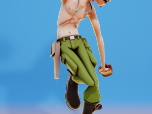 2D Dirty Harry Gorillaz 3D Print Model