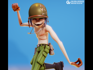 2D Dirty Harry Gorillaz 3D Print Model