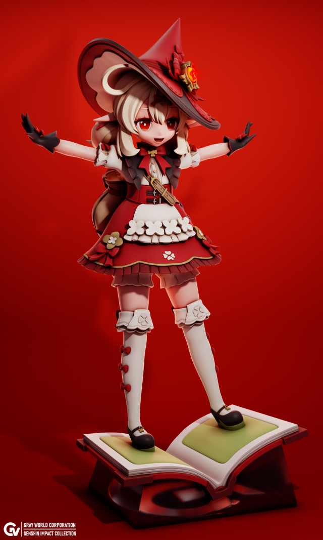 Klee Blossoming Starlight Genshin Impact Model do druku 3D .c4d .max .obj .3ds .fbx .stl .blend 