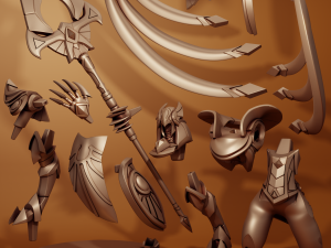 Azir League of Legends 3Dプリントモデル