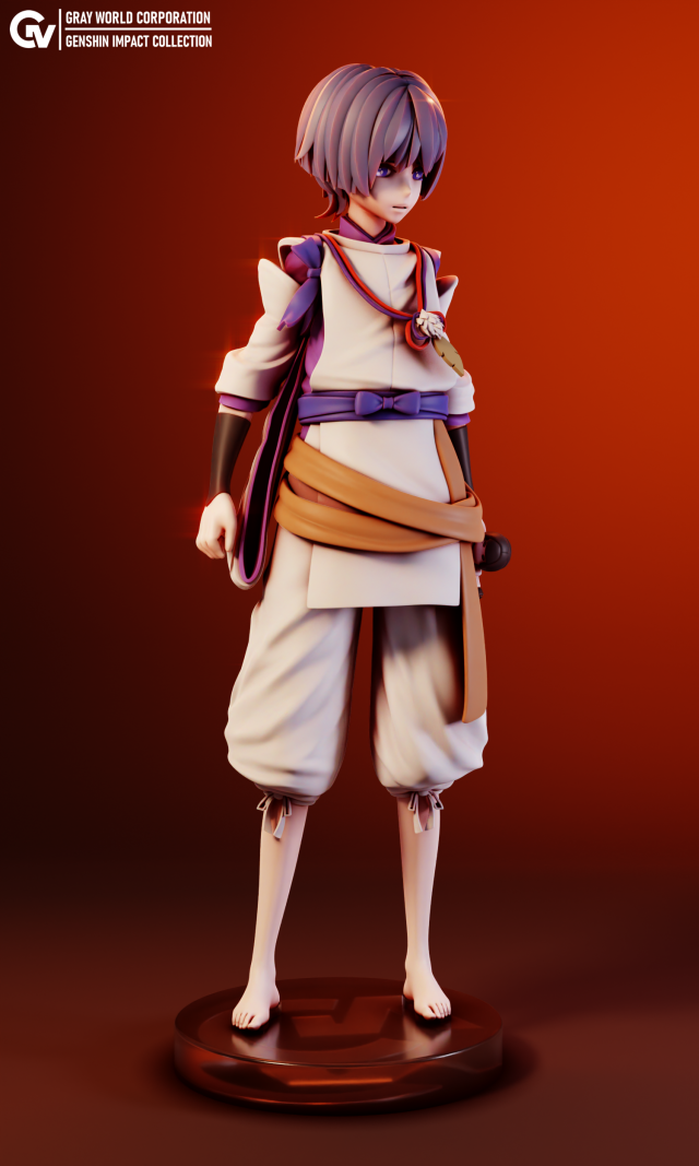 Kabukimono Genshin Impact Modelo de Impressão 3D .c4d .max .obj .3ds .fbx .stl .blend 