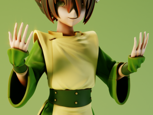 Toph Beifong Avatar The Last Airbender Model do druku 3D