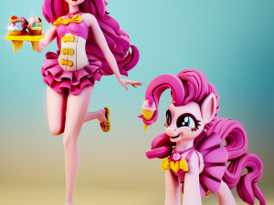 Pink Beach Sand Set - My Little Pony 3D Принт Модель