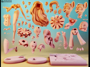 Pink Beach Sand Set - My Little Pony 3D Print Model