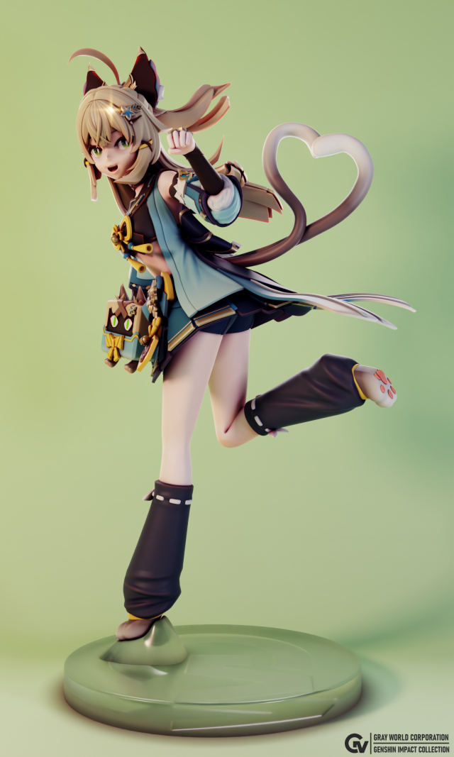 Kirara Genshin Impact Modelo de Impressão 3D .c4d .max .obj .3ds .fbx .stl .blend 
