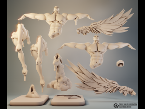 Puri-Puri Prisoner Angel Style One-Punch Man 3D Print Model