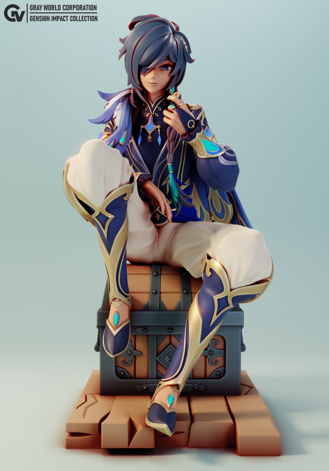 Kaeya Sailwind Shadow Genshin Impact 3D प्रिंट मॉडल .c4d .max .obj .3ds .fbx .stl .blend