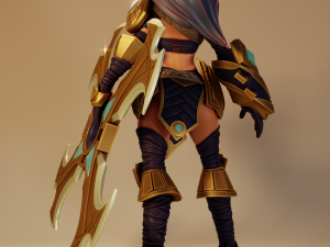 Sivir League of Legends Modèles 3D en vedette