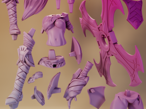 Sivir League of Legends Modèles 3D en vedette
