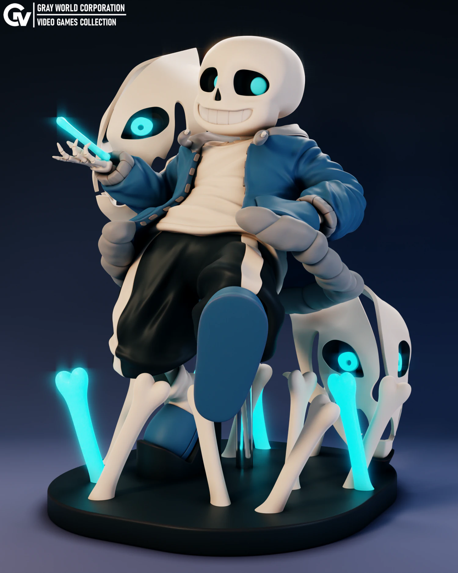 Sans Undertale 3D Print Model .c4d .max .obj .3ds .fbx .stl .blend 