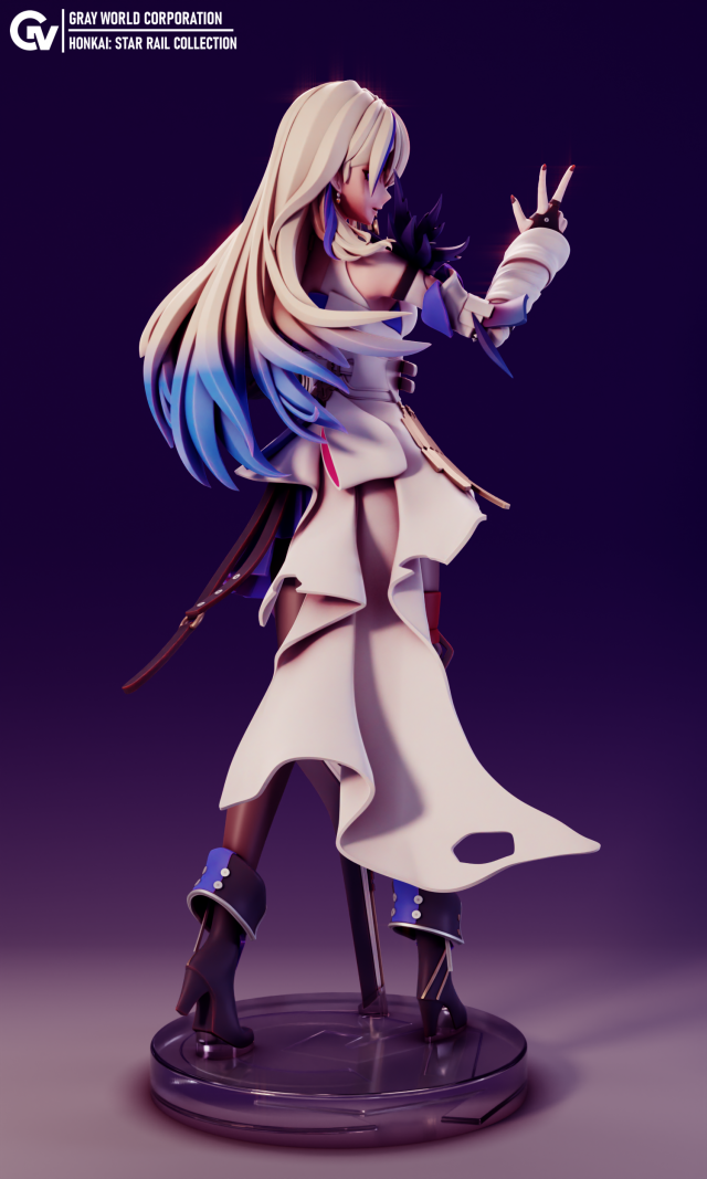 Serval Honkai Star Rail Modèles 3D en vedette .c4d .max .obj .3ds .fbx .stl .blend 