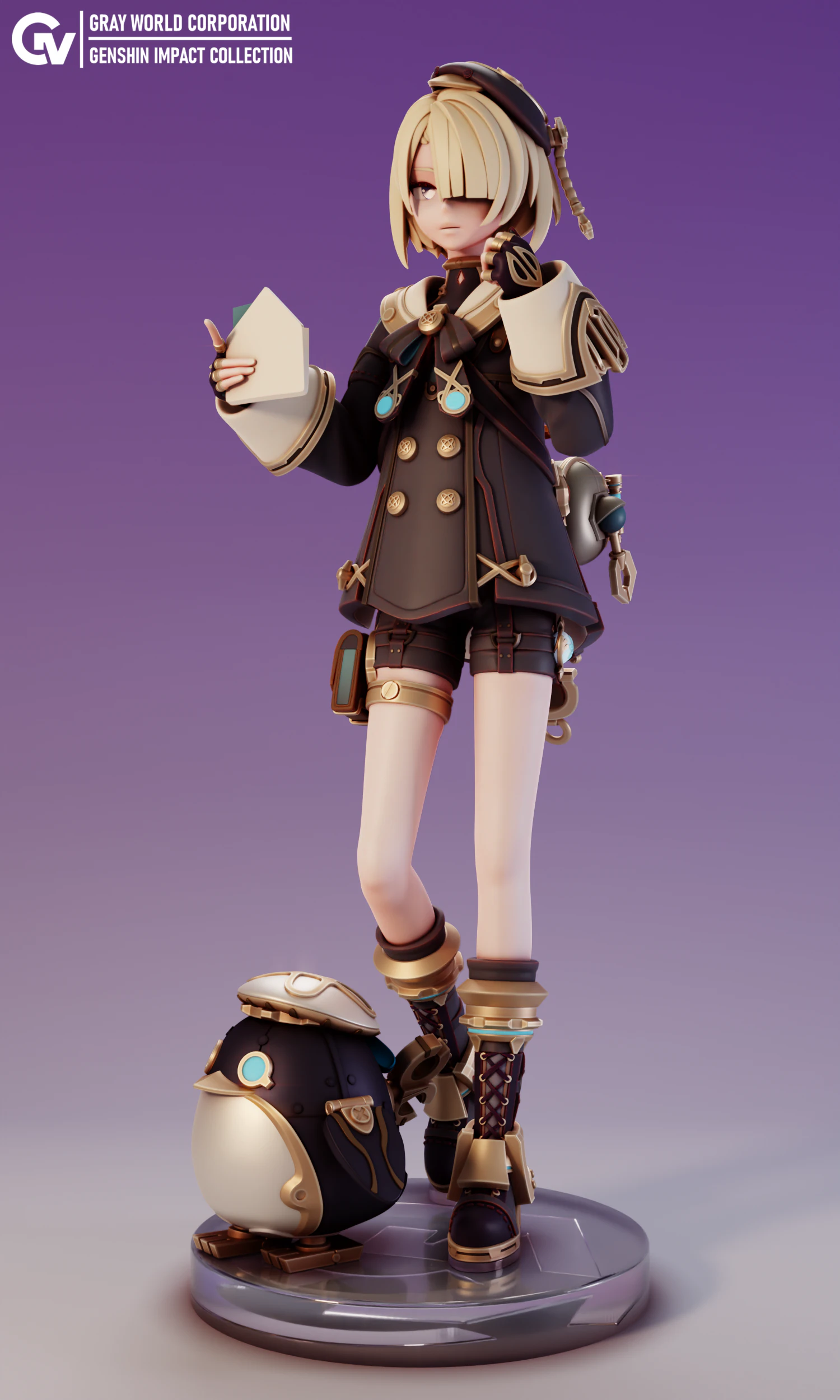 Freminet Genshin Impact 3D Print Model .c4d .max .obj .3ds .fbx .stl .blend 