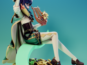 Venti Genshin Impact Modelo de impresión 3D