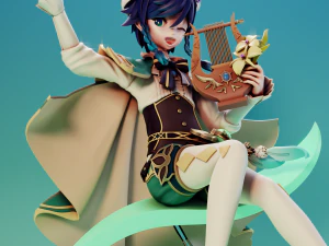 Venti Genshin Impact 3D Print Model
