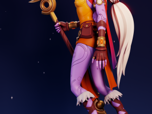 Soraka League of Legends Modelo de Impressão 3D