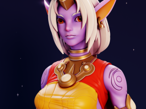 Soraka League of Legends Modelo de Impressão 3D