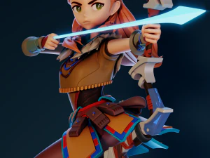 Aloy Genshin Impact 3D Print Model