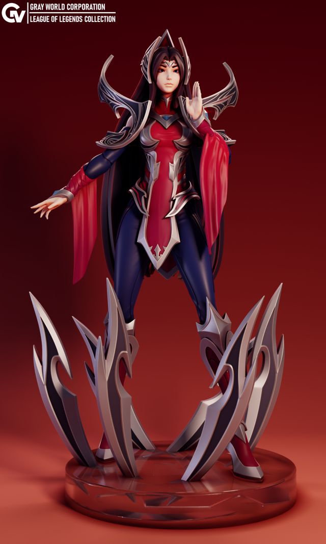 Irelia League of Legends 3D Baskı Modeli .c4d .max .obj .3ds .fbx .stl .blend 