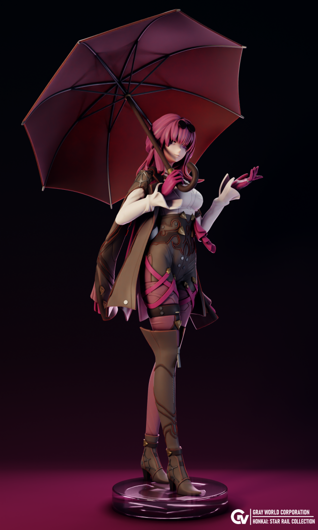 Kafka Honkai Star Rail 3D Print Model .c4d .max .obj .3ds .fbx .stl .blend 