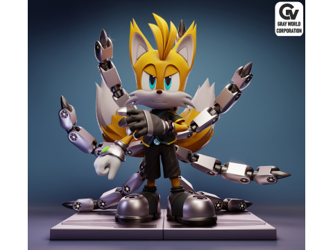 Nine Sonic The Hedgehog 3D प्रिंट मॉडल