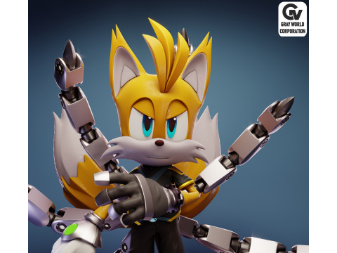 Nine Sonic The Hedgehog 3D प्रिंट मॉडल