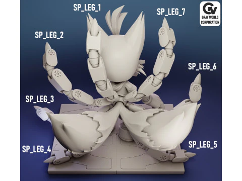 Nine Sonic The Hedgehog 3D Print Model