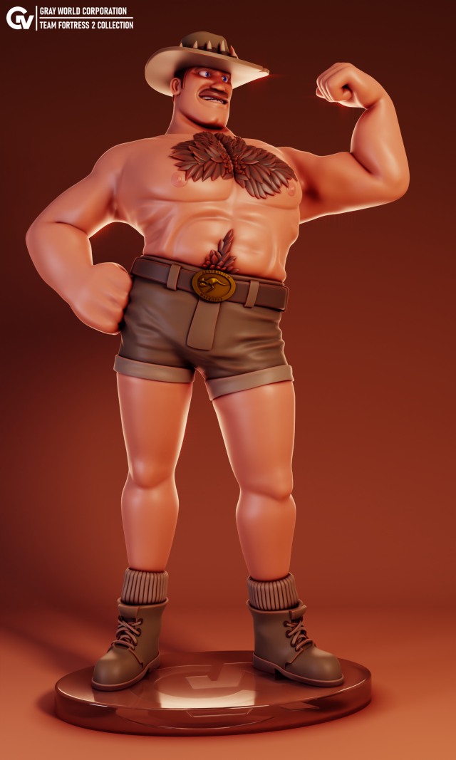 Saxton Hale Team Fortress 2 Modelo de impresión 3D .c4d .max .obj .3ds .fbx .stl .blend 