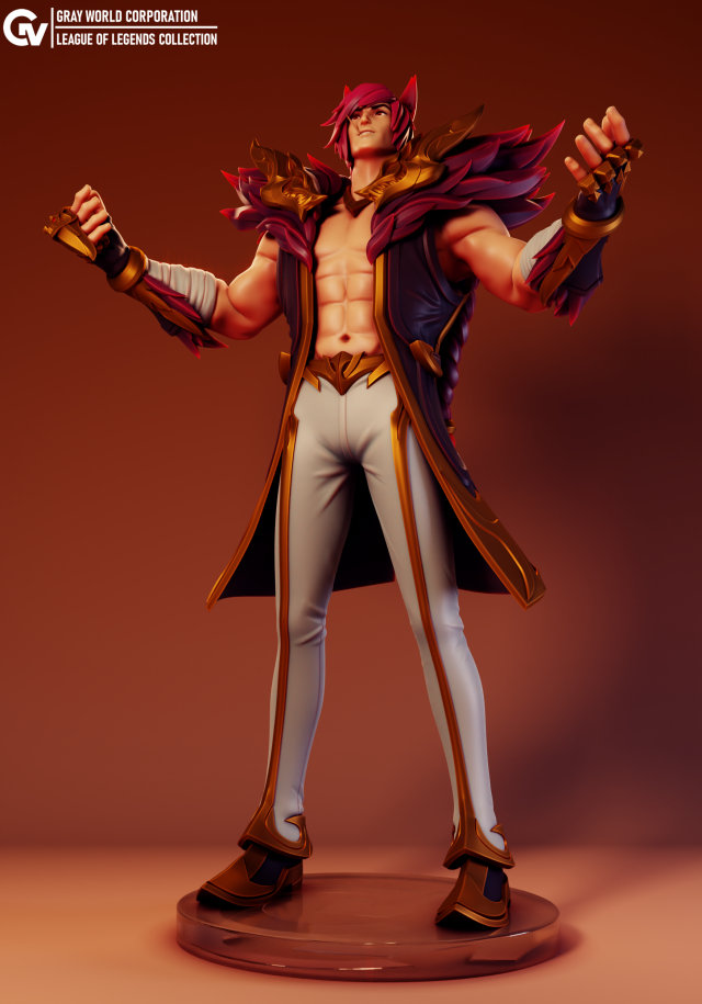 Sett League of Legends 3D printmodel .c4d .max .obj .3ds .fbx .stl .blend 