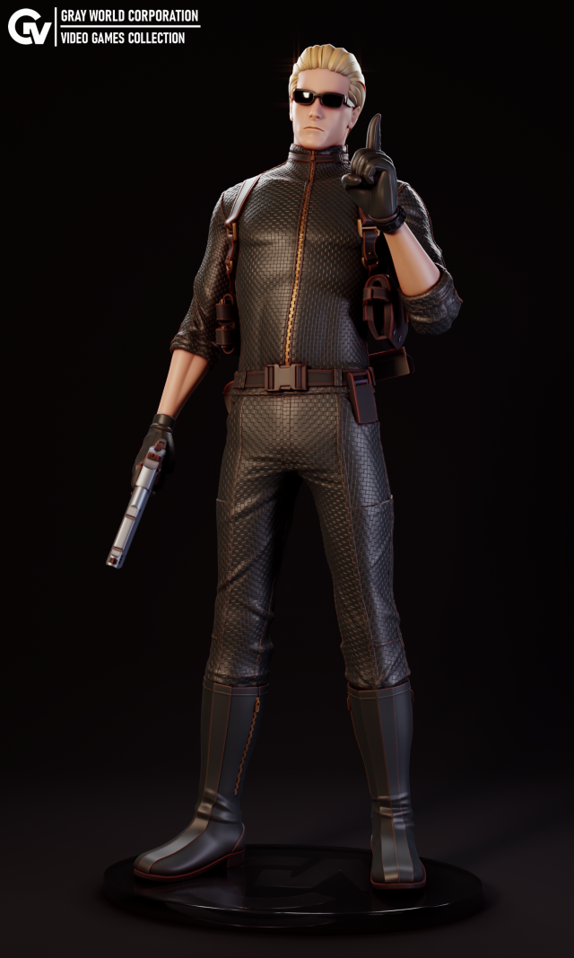 Albert Wesker Resident Evil 3D Print Model .c4d .max .obj .3ds .fbx .lwo .lw .lws