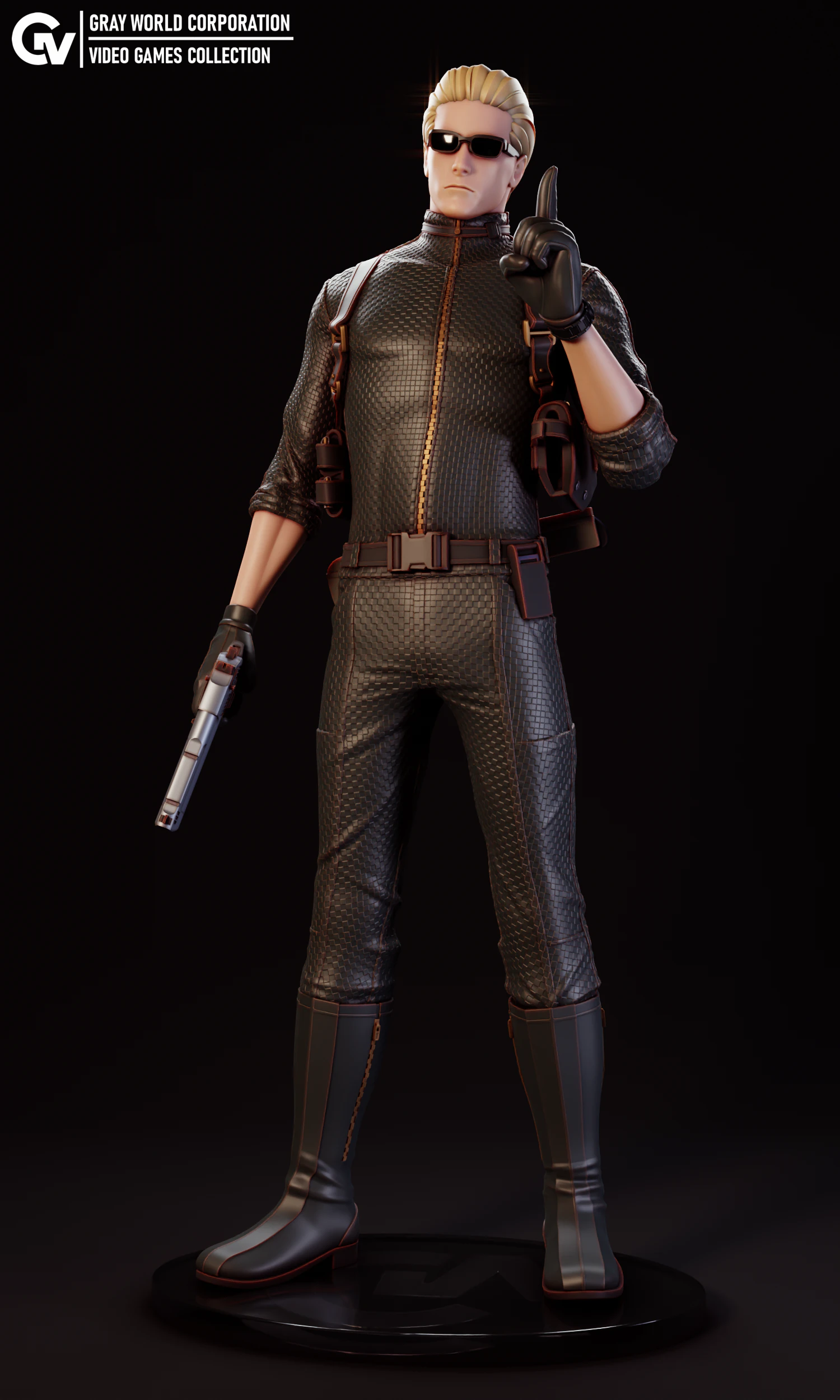 Albert Wesker Resident Evil 3D Print Model .c4d .max .obj .3ds .fbx .stl .blend 