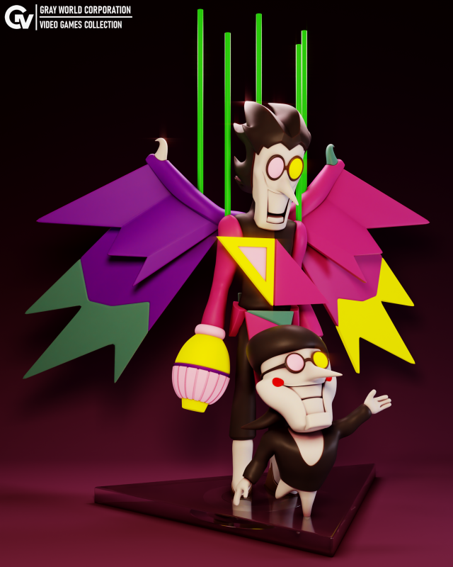 Spamton Deltarune 3D 打印模型 .c4d .max .obj .3ds .fbx .stl .blend 