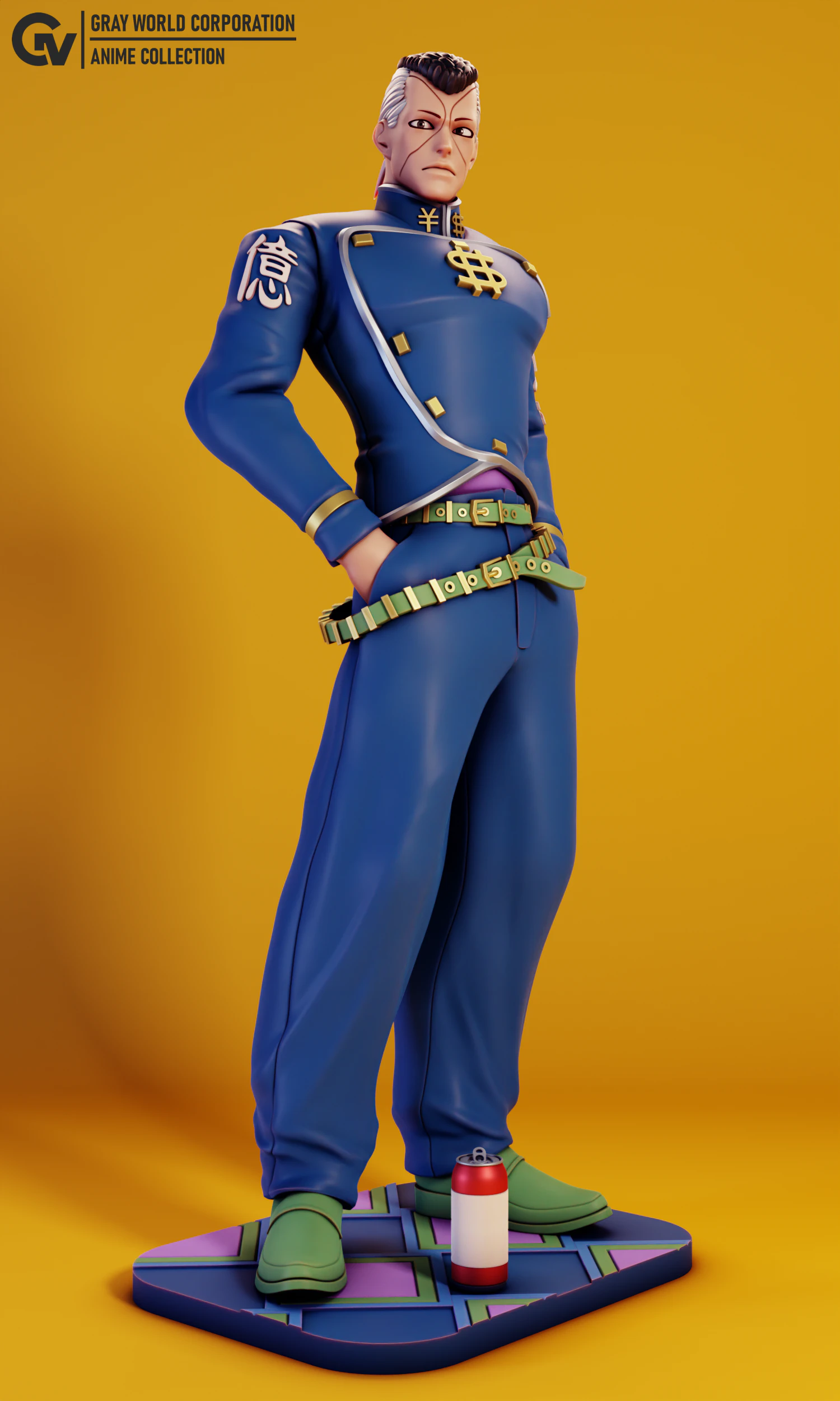 Okuyasu Nijimura JoJos Bizarre Adventure 3D Print Model .c4d .max .obj .3ds .fbx .stl .blend 