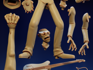 Murdoc Clint Eastwood Gorillaz 3Dプリントモデル