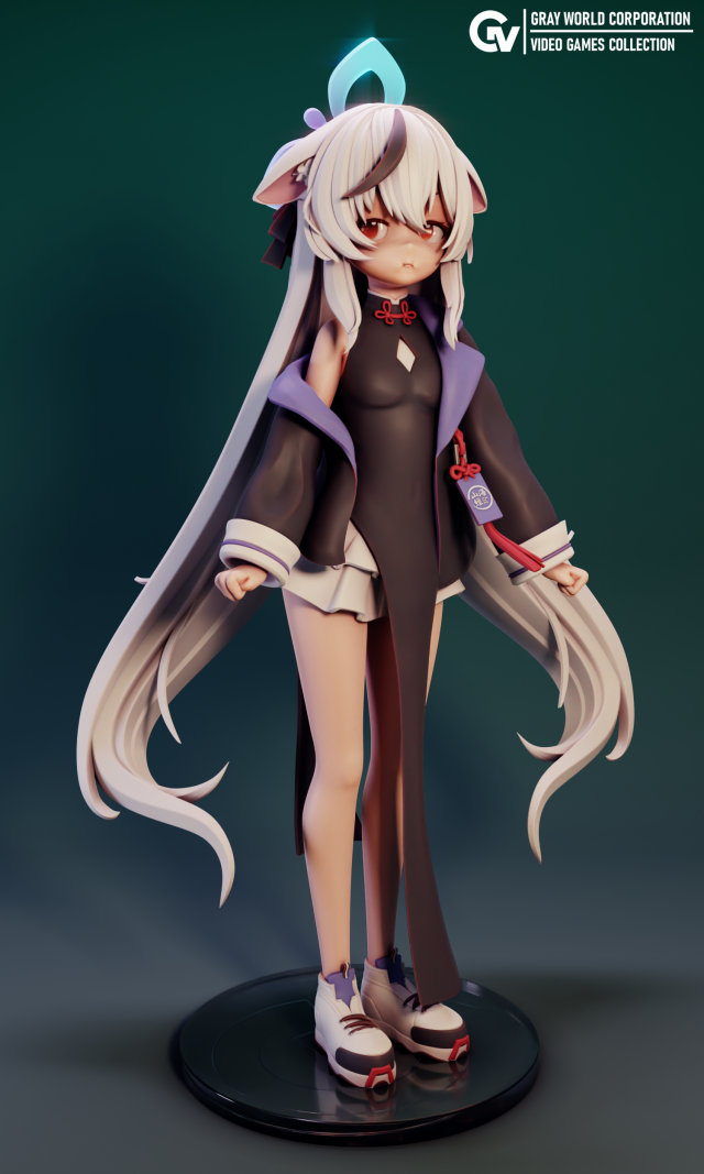 Sunohara Kokona Blue Archive Modèles 3D en vedette .c4d .max .obj .3ds .fbx .stl .blend 