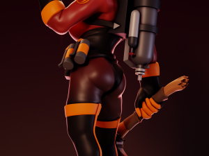 Fem Pyro Team Fortress 2 3Dプリントモデル
